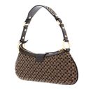 GUESS Belle Vintage Top Zip Shoulder Bag Brown Logo GUESS Belle Vintage Top Zip Shoulder Bag Brown Logo