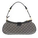 GUESS Belle Vintage Top Zip Shoulder Bag Black Logo