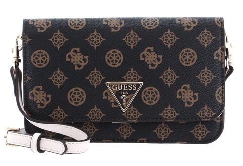 GUESS Noelle Xbody Flap Organizer Mocha Logo