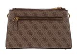 GUESS Aieta Society Crossbody Bag Latte Logo