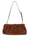 MANDARINA DUCK Velvet Plisse Bucket Bag Caramel Cafe