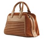 MANDARINA DUCK I-Con Velvet Tote Slim Caramel Cafe