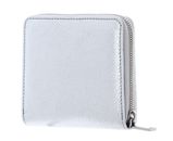 abro Leather Shimmer Zip Wallet Silver