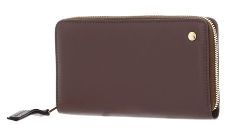 abro Leather Dalia Zip Wallet Wood