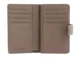 COCCINELLE Metallic Soft Mini Wallet Grained Leather Warm Taupe