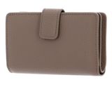 COCCINELLE Metallic Soft Mini Wallet Grained Leather Warm Taupe