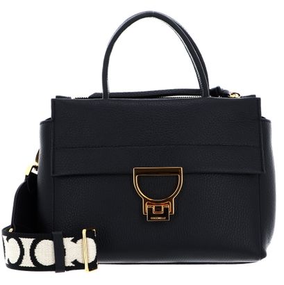 COCCINELLE Arlettis Signature Handbag Grained Leather Noir