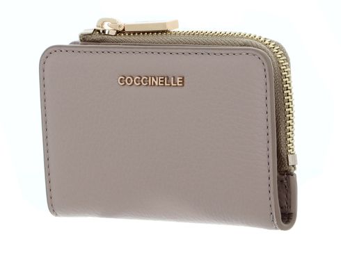 COCCINELLE Metallic Soft Credit Card Holder Powder Pink