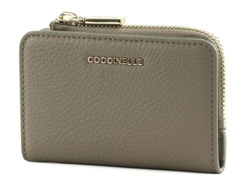 COCCINELLE Metallic Soft Credit Card Holder Warm Taupe