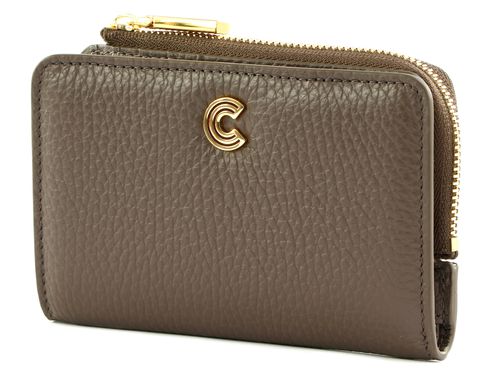 COCCINELLE Myrine Wallet Grained Leather Coffee