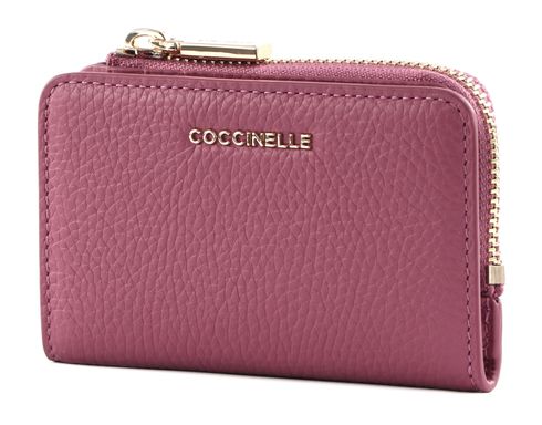 COCCINELLE Metallic Soft Credit Card Holder Pulp Pink