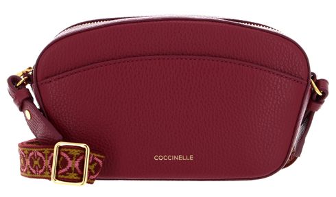 COCCINELLE Enchanteuse Mini Bag Grained Leather Garnet Red