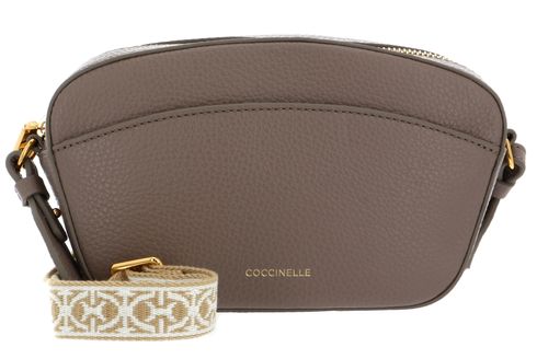 COCCINELLE Enchanteuse Mini Bag Grained Leather Warm Taupe