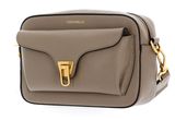 COCCINELLE Beat Soft Ribb Crossbody Bag Grained Leather Warm Taupe