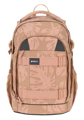 Lässig Bold School Backpack Orgin Leaves Caramel