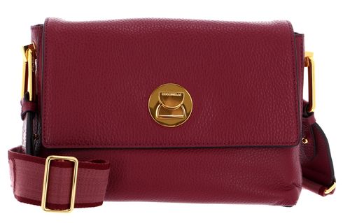 COCCINELLE Liya Signature Handbag Grained Leather Garnet Red