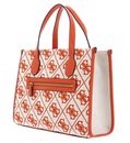 GUESS Silvana 2 Compartment Tote Orange Logo