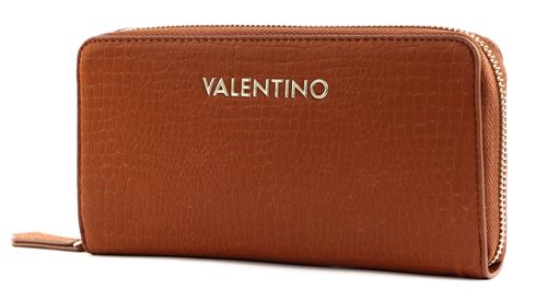 VALENTINO Cocoa Zip Around Wallet Cuoio