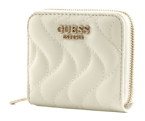 GUESS Eco Mai SLG Small Zip Around Wallet White