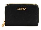 GUESS Geva SLG Medium Zip Around Wallet Black Logo GUESS Geva SLG Medium Zip Around Wallet Black Logo