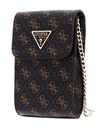 GUESS Noelle Flap Chit Chat Phone Bag Brown
