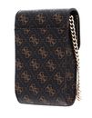 GUESS Noelle Flap Chit Chat Phone Bag Brown