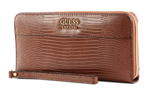 GUESS Katey Zip Around Wallet L Cognac