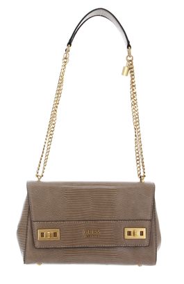 GUESS Katey Flap Shoulder Bag Dark Taupe