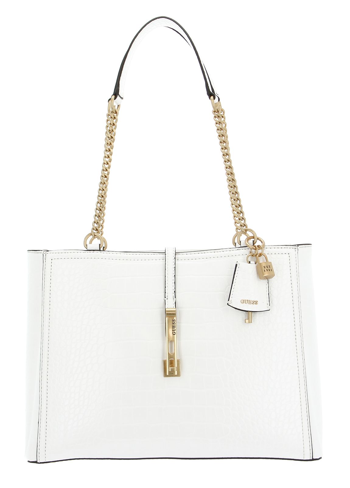 Guess white shoulder clearance bag