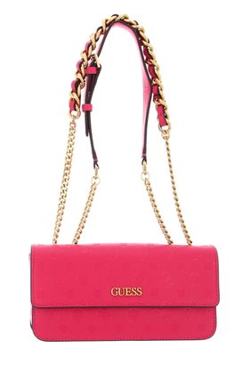 GUESS Geva Convertible Flap Crossbody Bag Magenta