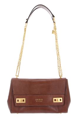 GUESS Katey Flap Shoulder Bag Cognac