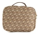 GUESS Wilder Tech Organizer Taupe Logo