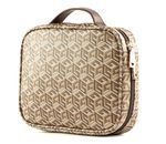 GUESS Wilder Tech Organizer Taupe Logo