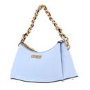 GUESS Geva Three Compartment Shoulder Bag Ice Blue Logo
