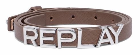 REPLAY Logo Belt W85 Brown Iroko