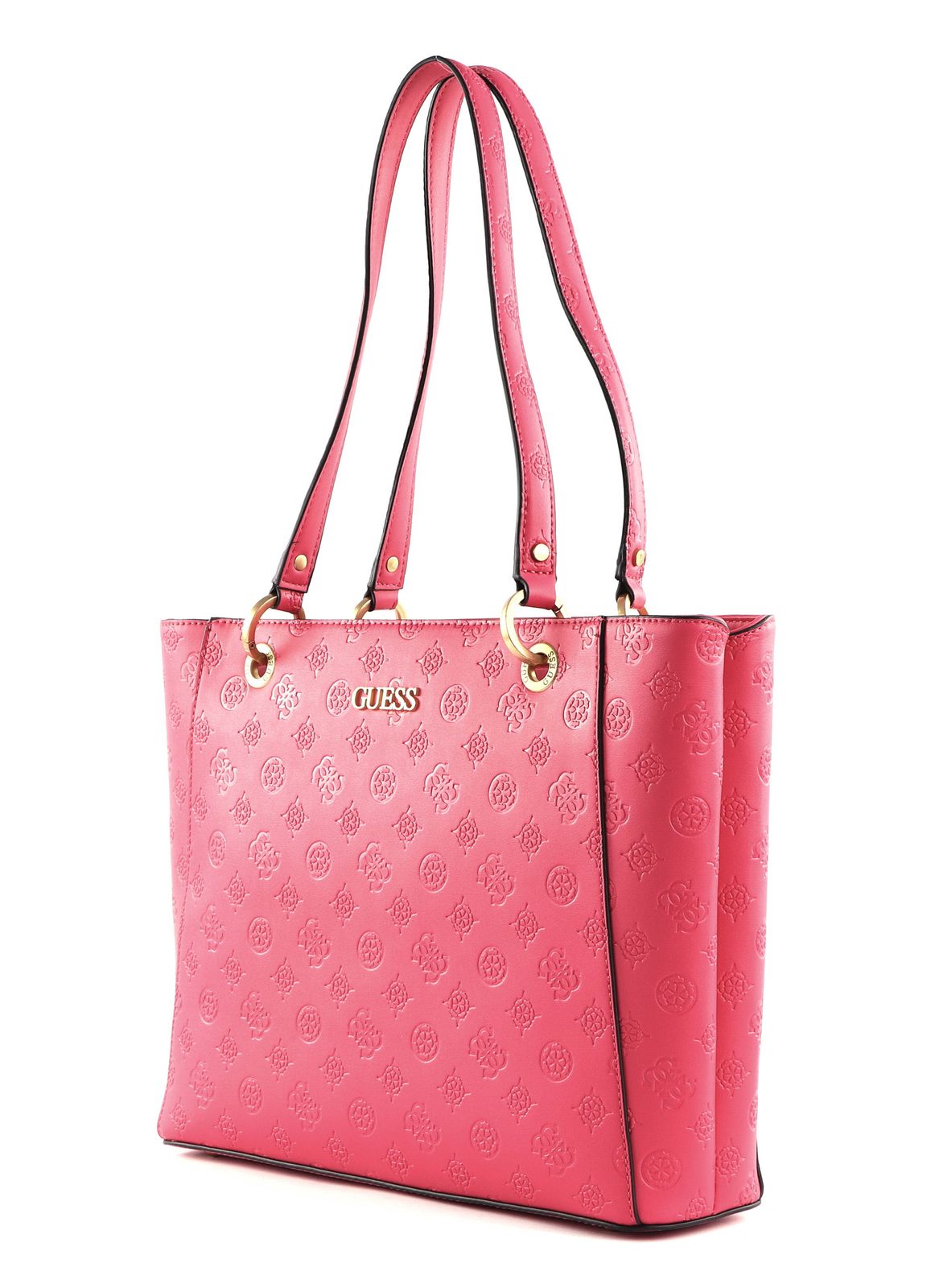 GUESS handbag Geva Noel Tote Magenta Logo | Buy bags, purses ...