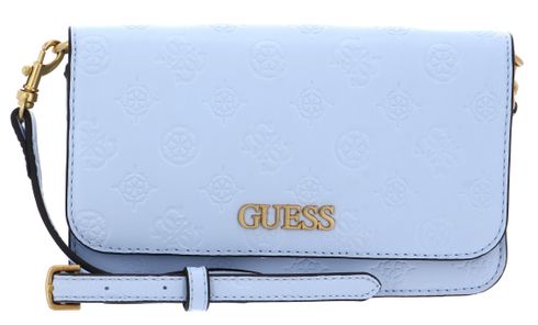 GUESS Geva Three Compartment Organizer Bag Ice Blue Logo