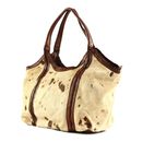 CAMPOMAGGI Nemesi Shopping Bag Bianco + Beige + T / Cognac CAMPOMAGGI Nemesi Shopping Bag Bianco + Beige + T / Cognac