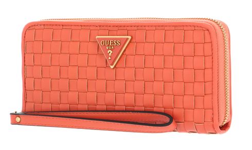 GUESS Lisbet SLG Large Zip Around Wallet Papaya | Buy bags