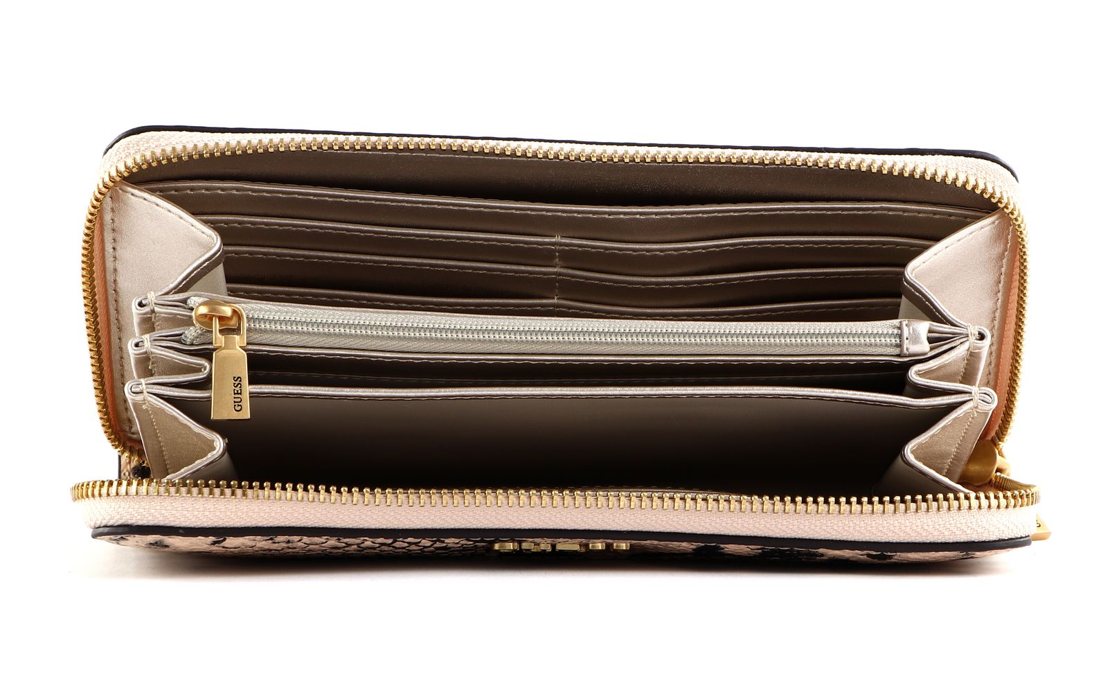 GUESS Katey Zip Around Wallet L Apricot Cream modeherz