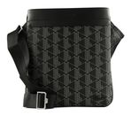 LACOSTE The Blend Flat Crossover Bag Monogram Noir Gris LACOSTE The Blend Flat Crossover Bag Monogram Noir Gris