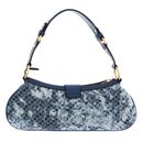 GUESS Belle Vintage Top Zip Shoulder Bag Denim Logo