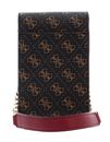 GUESS Noelle Flap Chit Chat Phone Bag Brown GUESS Noelle Flap Chit Chat Phone Bag Brown