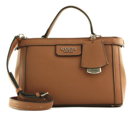 GUESS Eco Angy Society Satchel Cognac