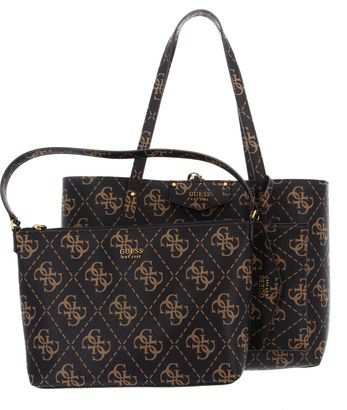 GUESS Eco Brenton Tote Brown Logo