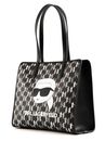 KARL LAGERFELD K / Ikonik 2.0 Mono CC Tote Black / White KARL LAGERFELD K / Ikonik 2.0 Mono CC Tote Black / White