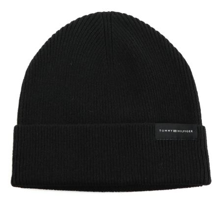 TOMMY HILFIGER Corporate Uptown Wool Beanie Black