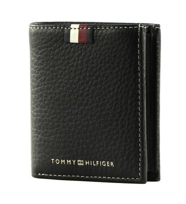 TOMMY HILFIGER TH Premium Corporate Leather Trifold Black