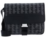 LACOSTE Messenger Bag L Monogram Noir Gris LACOSTE Messenger Bag L Monogram Noir Gris
