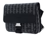 LACOSTE Messenger Bag L Monogram Noir Gris LACOSTE Messenger Bag L Monogram Noir Gris